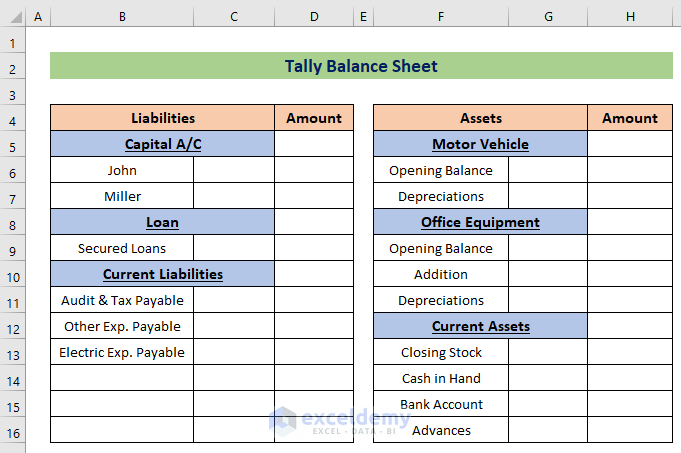 How To Tally A Balance Sheet In Excel ExcelDemy