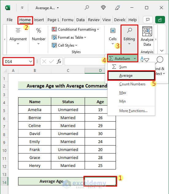  How To Calculate Average Age In Excel 7 Methods ExcelDemy