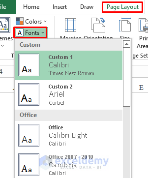 How To Change Theme Font In Excel (2 Easy Ways) - ExcelDemy