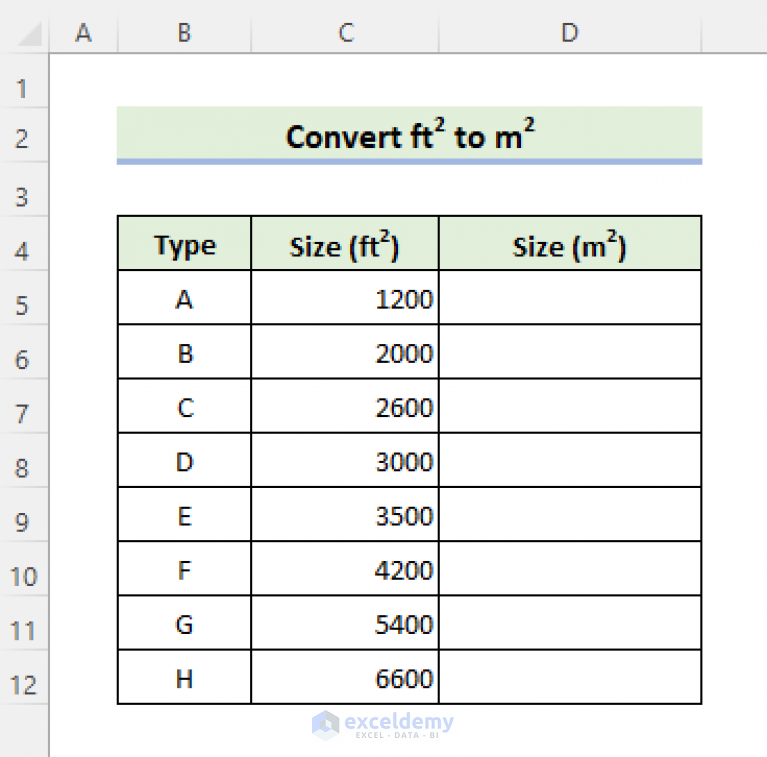 how-to-convert-square-feet-to-square-meters-in-excel-2-quick-methods