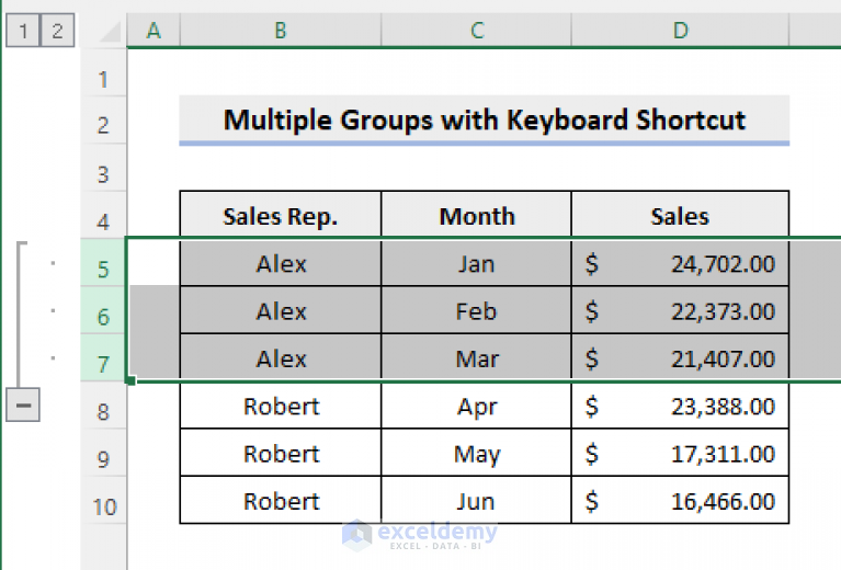 How To Make 2 Groups In Excel