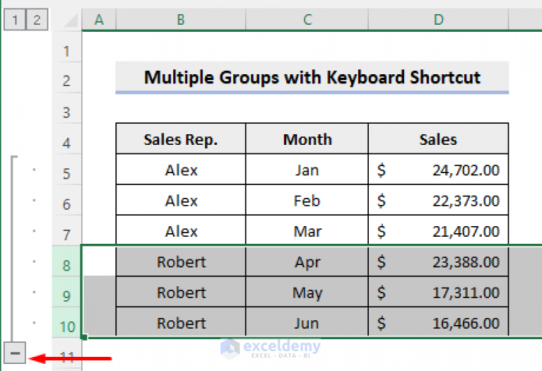 How to Create Multiple Groups in Excel (4 Effective Ways)