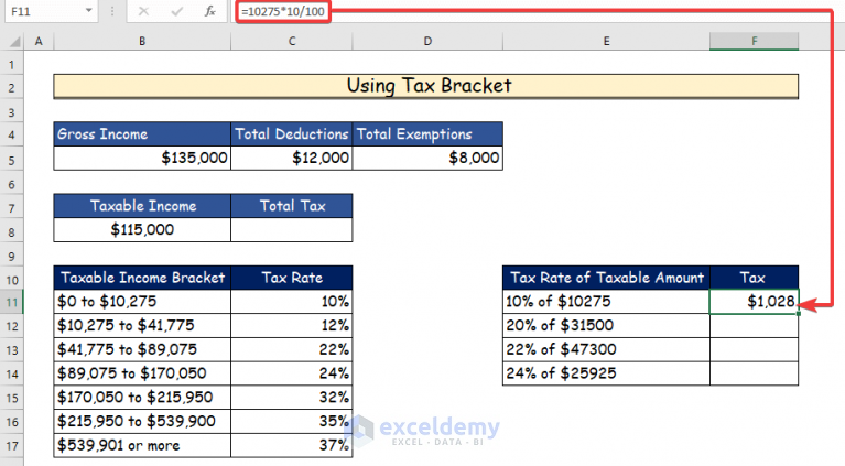 Income Tax Computation In Excel Format (4 Suitable Solutions)