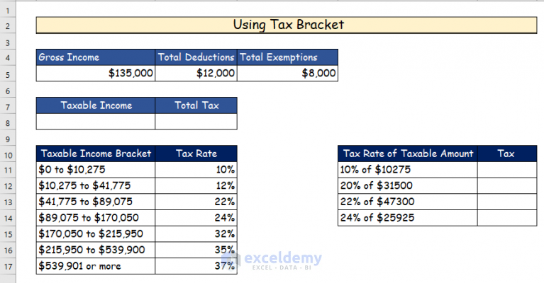 Income Tax Computation in Excel Format (4 Suitable Solutions)