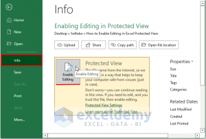 How to Enable Editing in Excel Protected View (5 Methods)