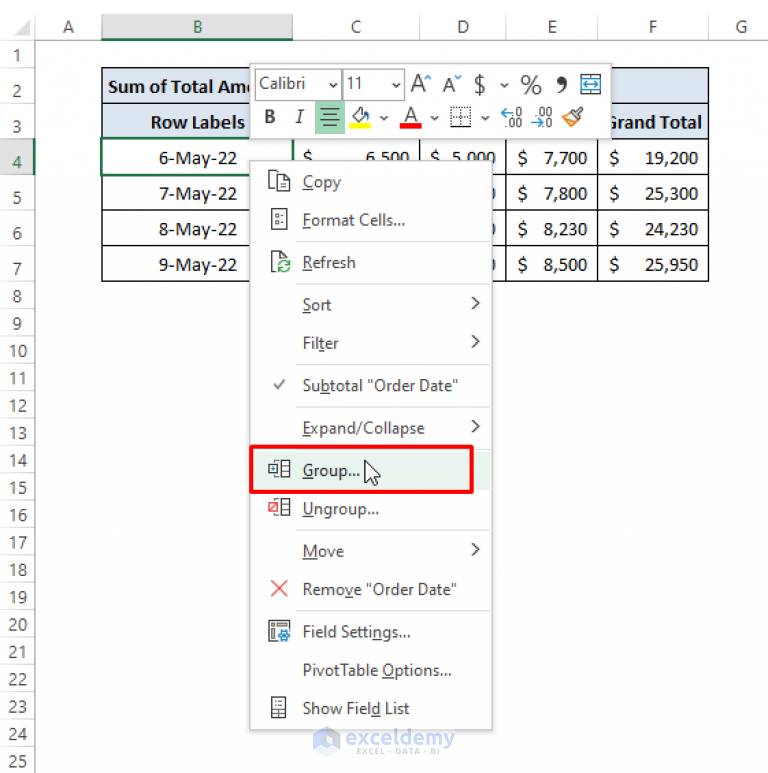 How to Group Dates in Excel Chart (3 Easy Ways) - ExcelDemy