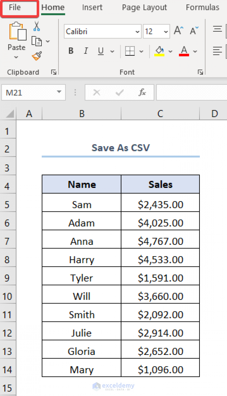 How To Save Excel File As Csv 3 Handy Methods Exceldemy 0958