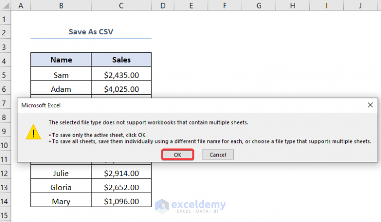 How To Save Excel File As Csv 3 Handy Methods Exceldemy 4738