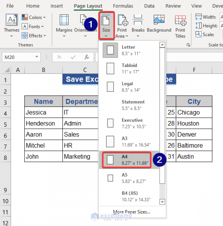 How to Save Excel as PDF Landscape (With Quick Steps) - ExcelDemy