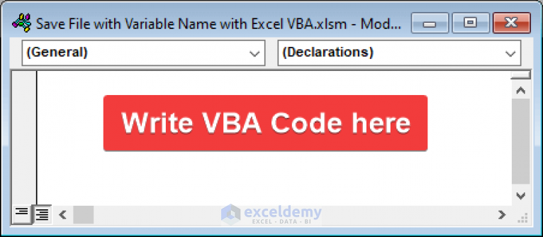 Excel VBA To Save File With Variable Name (5 Examples) - ExcelDemy