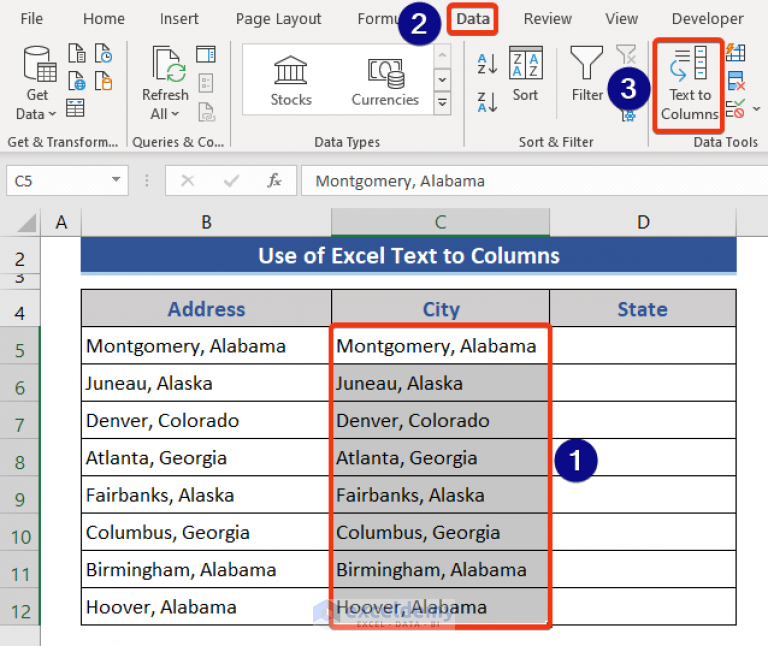 How to Separate City and State in Excel (3 Effective Methods)