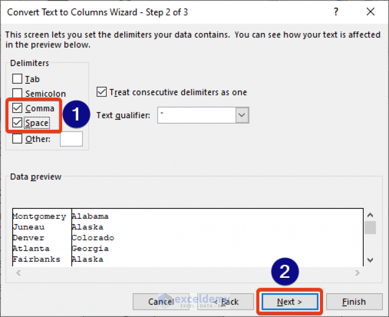 how-to-separate-city-and-state-in-excel-3-effective-methods