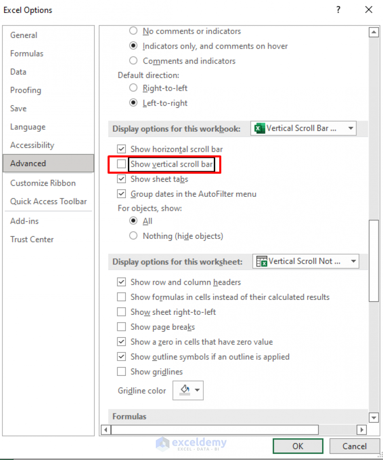 [Solved!] Vertical Scroll Not Working in Excel (9 Quick Solutions)