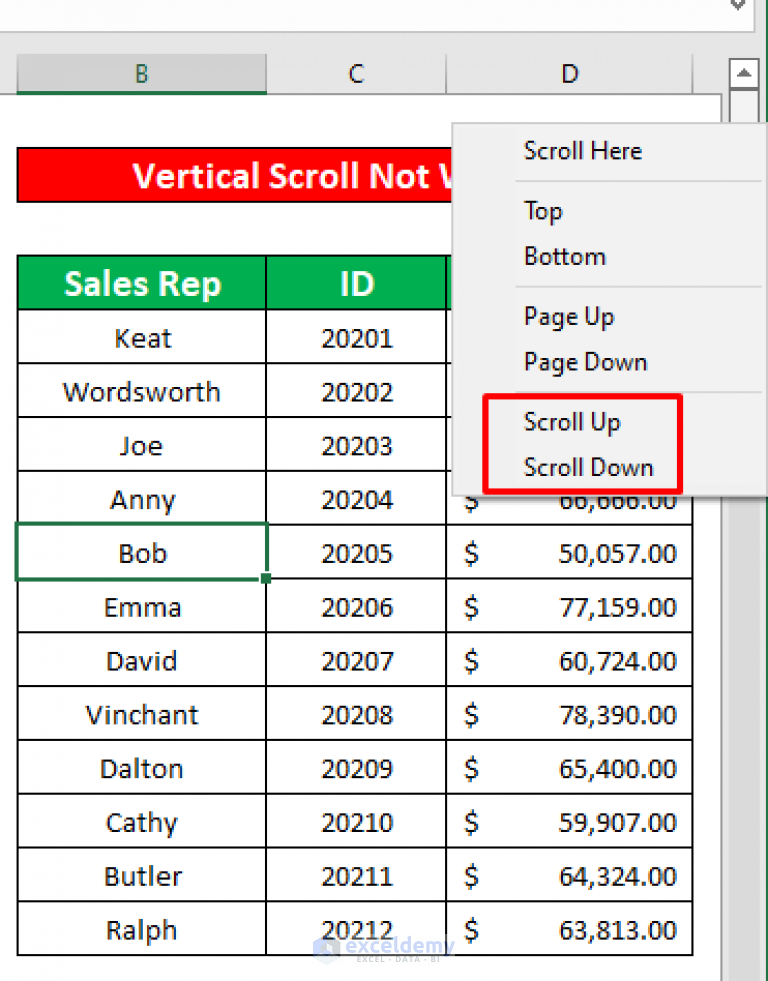 [Solved!] Vertical Scroll Not Working In Excel (9 Quick Solutions)