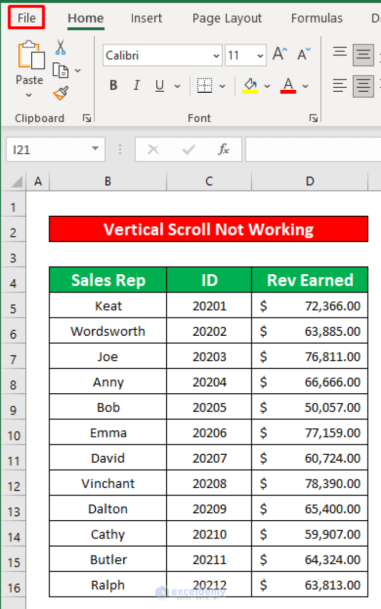 [Solved!] Vertical Scroll Not Working in Excel (9 Quick Solutions)