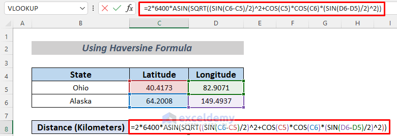 how-to-calculate-distance-between-two-addresses-in-excel-3-ways