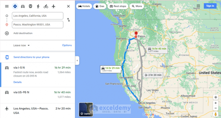 How To Calculate Distance Between Two Cities In Excel - ExcelDemy