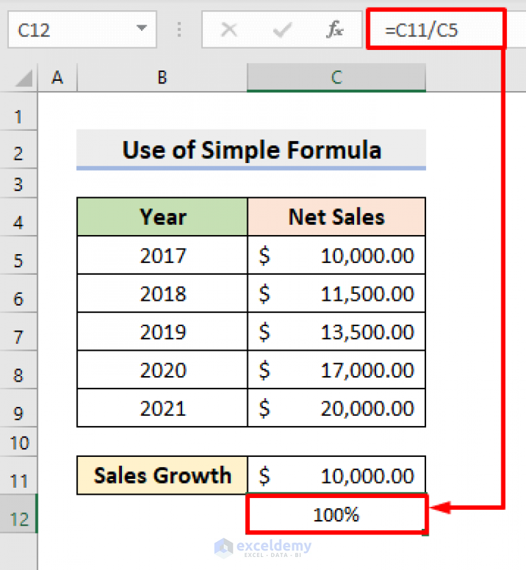 how-to-calculate-sales-growth-over-5-years-in-excel-3-ideal-examples