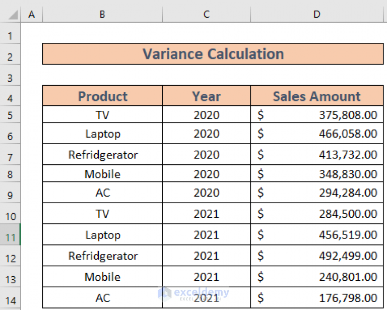 how-to-calculate-variance-using-pivot-table-in-excel-with-easy-steps