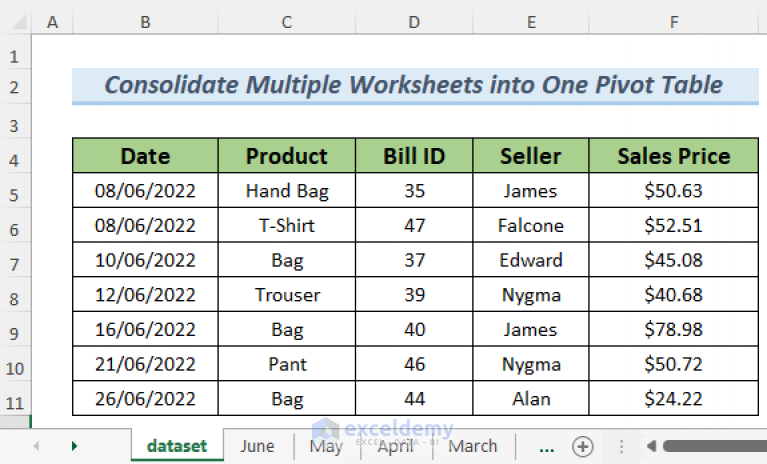 how-to-consolidate-multiple-worksheets-into-one-pivottable-2-methods