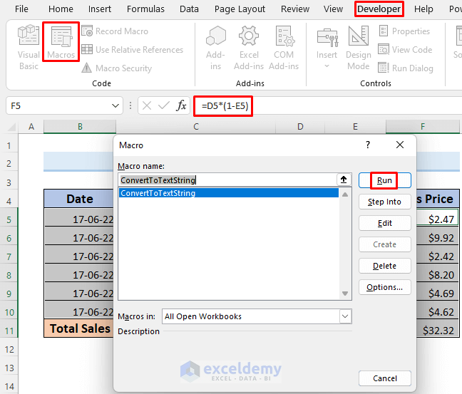 How To Convert Formula Result To Text String In Excel 7 Easy Ways 