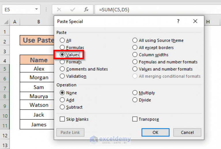 how-to-convert-formula-to-value-automatically-in-excel-6-effective-ways