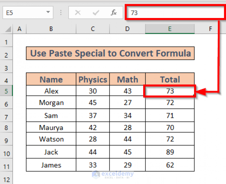 How To Convert Formula To Value Automatically In Excel 6 Effective Ways 