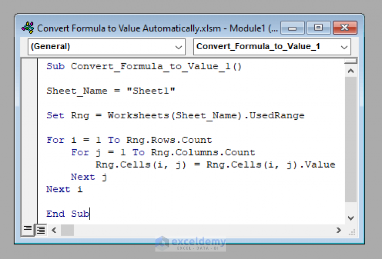 excel-vba-convert-formula-to-value-automatically-2-easy-methods