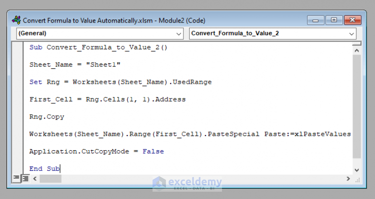 excel-vba-convert-formula-to-value-automatically-2-easy-methods