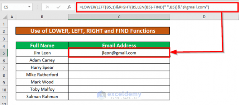 create-email-address-with-first-initial-and-last-name-using-excel-formula