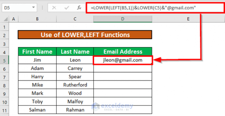 create-email-address-with-first-initial-and-last-name-using-excel-formula