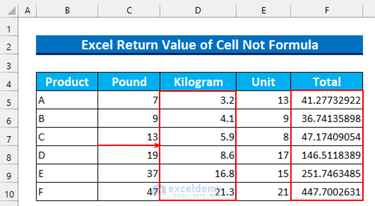 how-to-return-value-of-cell-not-formula-in-excel-3-easy-methods