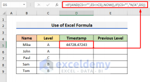 How to Insert Excel Timestamp When Cell Changes Without VBA (3 Ways)