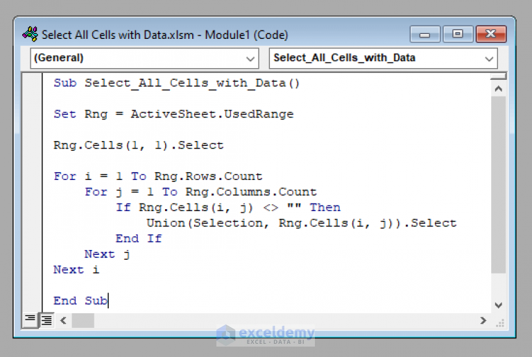 Excel Vba Select All Cells With Same Value