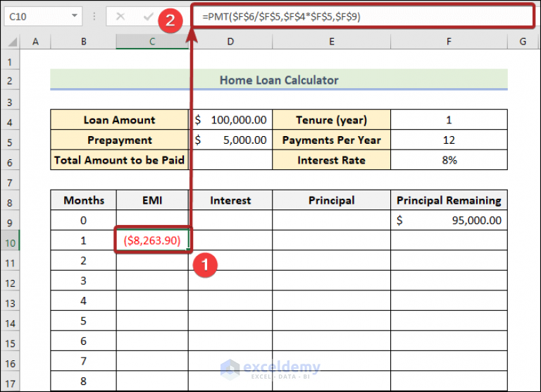 create-home-loan-calculator-in-excel-sheet-with-prepayment-option