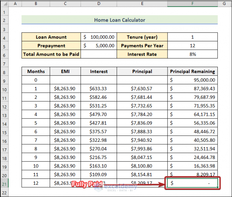 create-home-loan-calculator-in-excel-sheet-with-prepayment-option