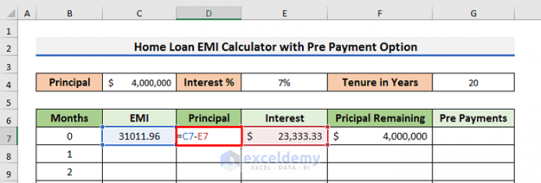 create-home-loan-emi-calculator-in-excel-sheet-with-prepayment-option