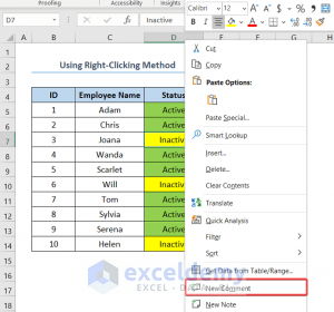 How to Add Comment in Excel (4 Handy Methods) - ExcelDemy