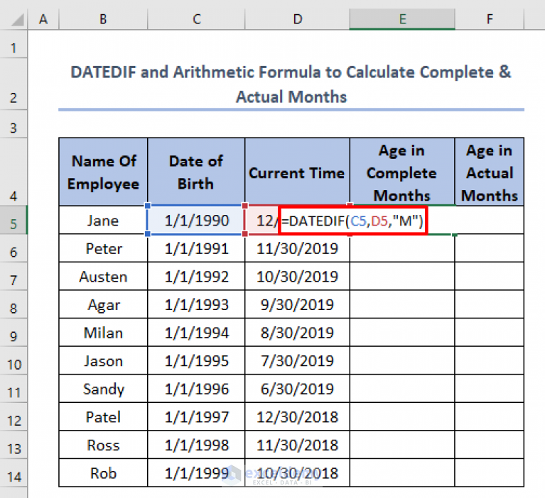 how-to-find-age-between-2-dates-in-excel-pelajaran