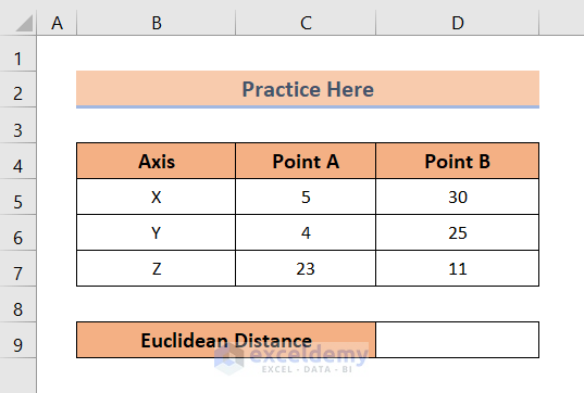 how-to-calculate-euclidean-distance-in-excel-2-effective-methods