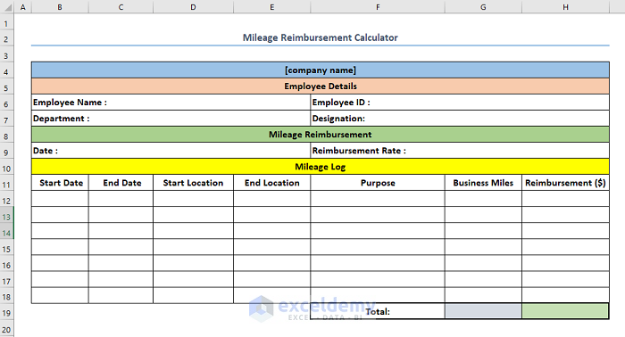 How To Calculate Mileage Reimbursement In Excel Step by Step Guide 