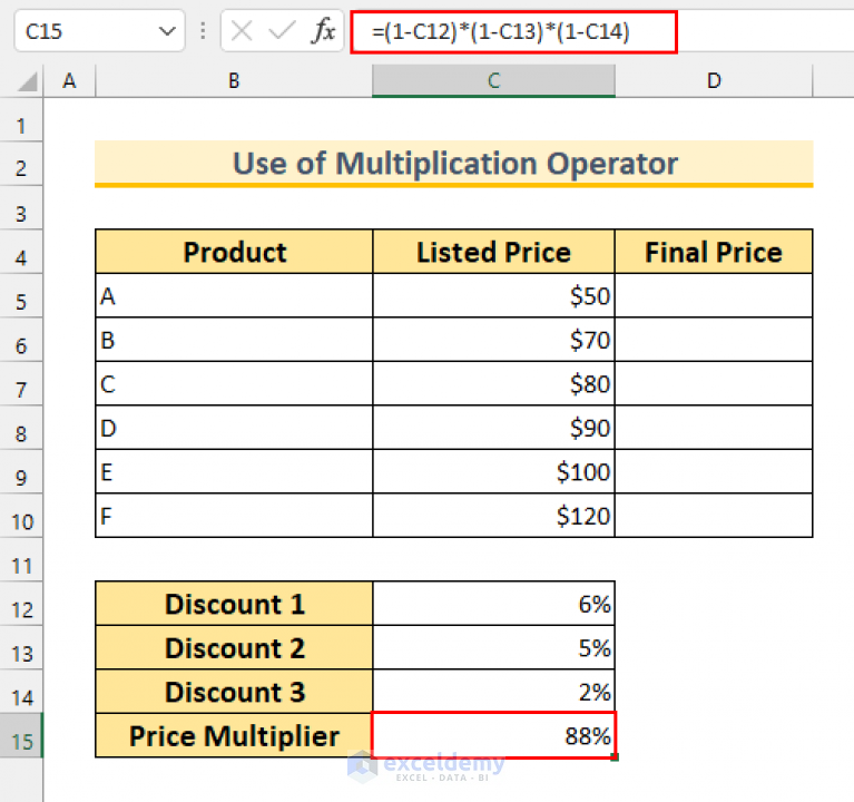 how-to-calculate-multiple-discounts-in-excel-4-easy-methods