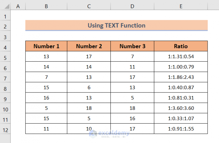 how-to-calculate-ratio-of-3-numbers-in-excel-3-quick-methods