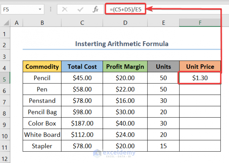 How To Calculate Average Unit Price In Excel