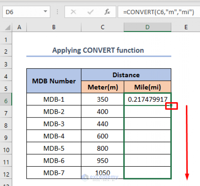 how-to-convert-meters-to-miles-in-excel-3-simple-methods