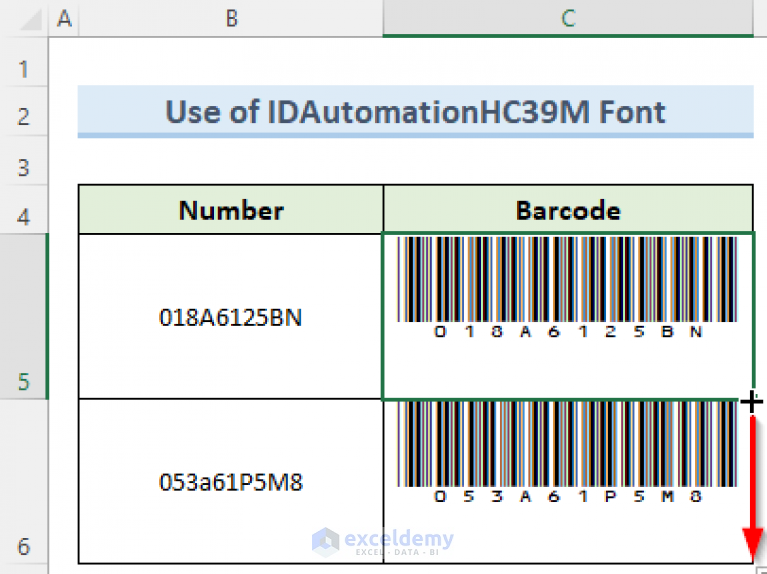 How To Create Barcode In Excel 3 Easy Methods Exceldemy 6613