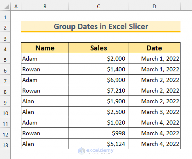 How To Group Dates In Excel Slicer 4 Ways ExcelDemy