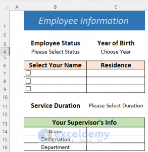 How to Make a Fillable Form in Excel (5 Suitable Examples)