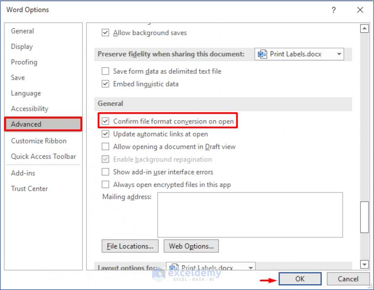 How To Make Address Labels In Word From Excel