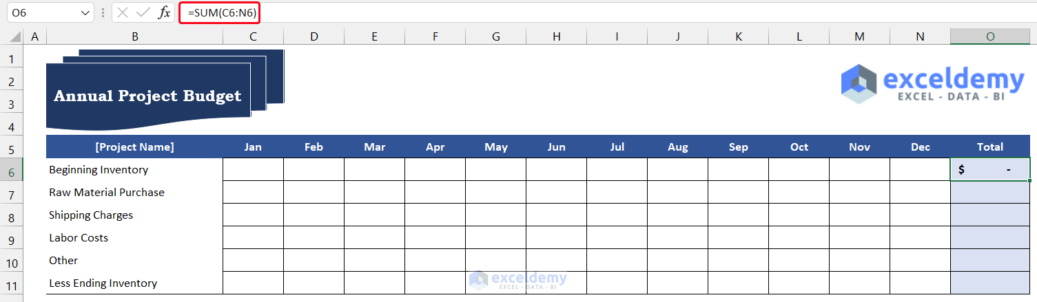 How To Prepare Annual Budget For A Company In Excel